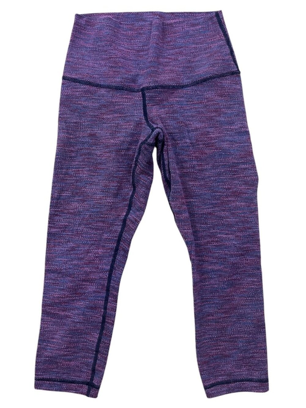 Lululemon Heather Wunder Under Crop II Leggings Sz 4 Purple GymCore Clean Girl